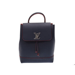 Louis Vuitton Lockme Backpack Marine Blue Rouge